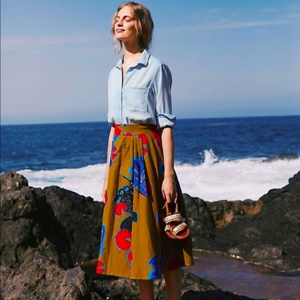 Eva Franco Multicolor Midi Skirt